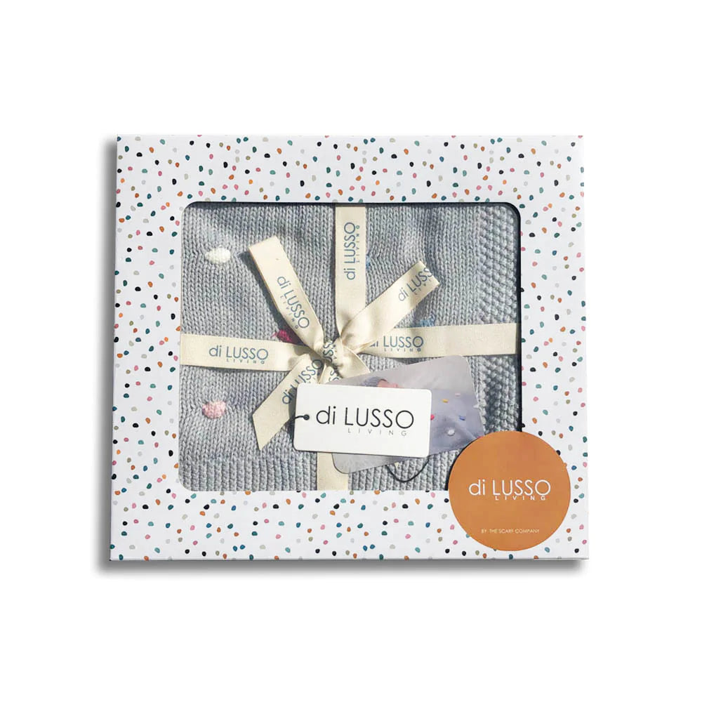 Di Lusso Confetti Grey Baby Blanket