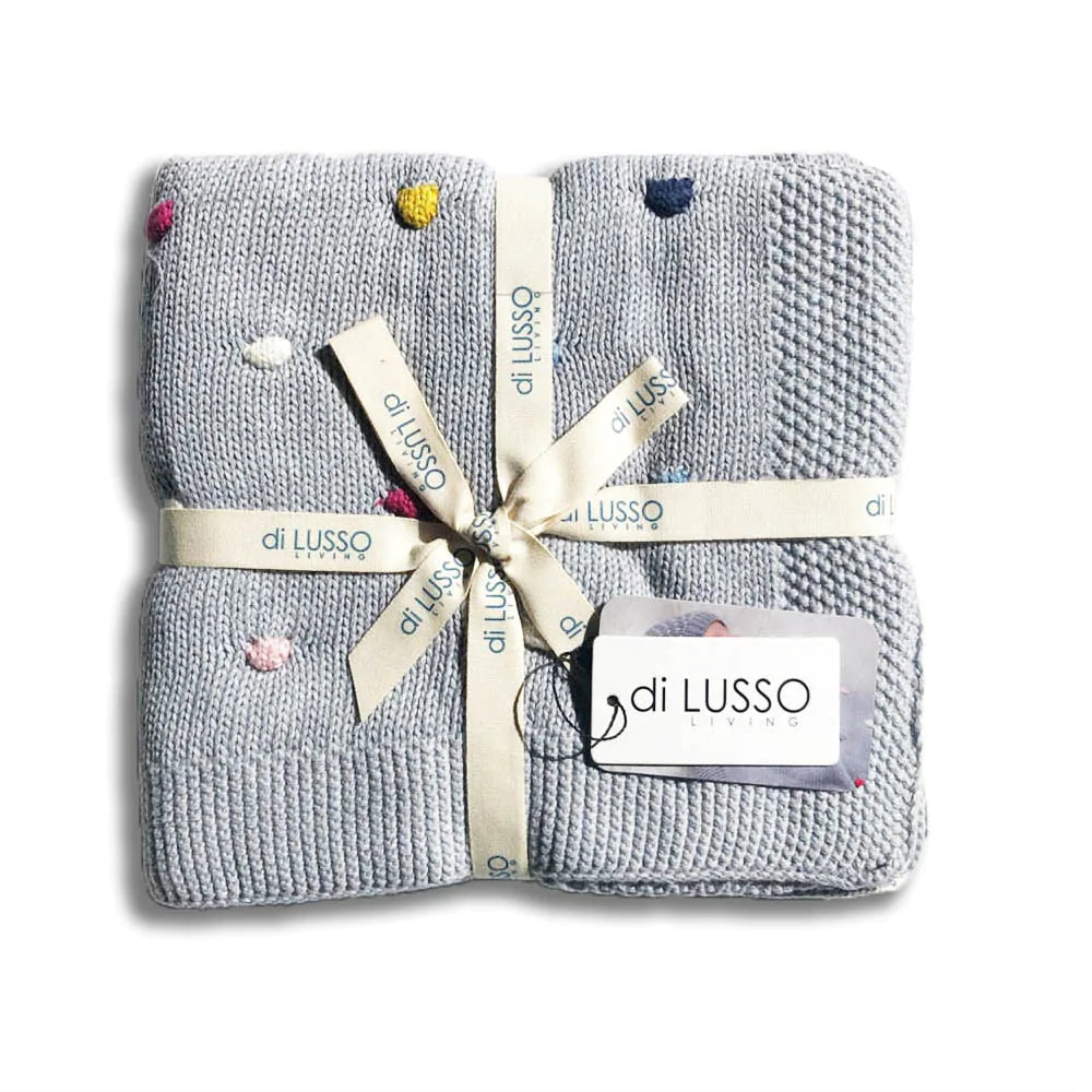 Di Lusso Confetti Grey Baby Blanket
