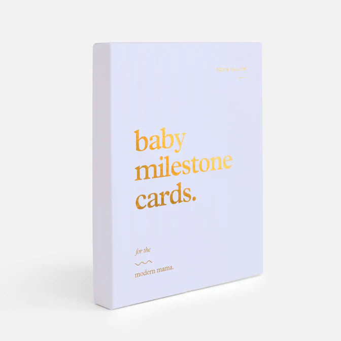 Fox and Fallow Baby Milestone Cards - Powder Blue