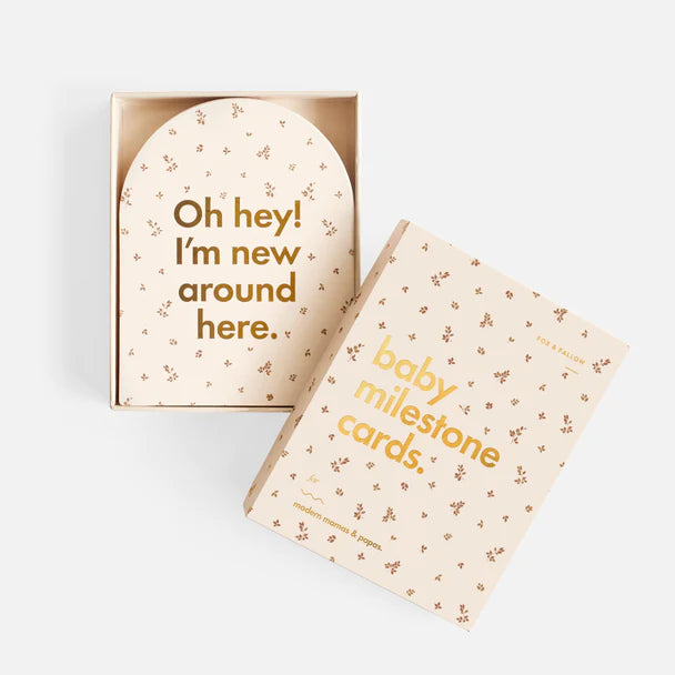 Fox and Fallow Baby Milestone Cards - Broderie