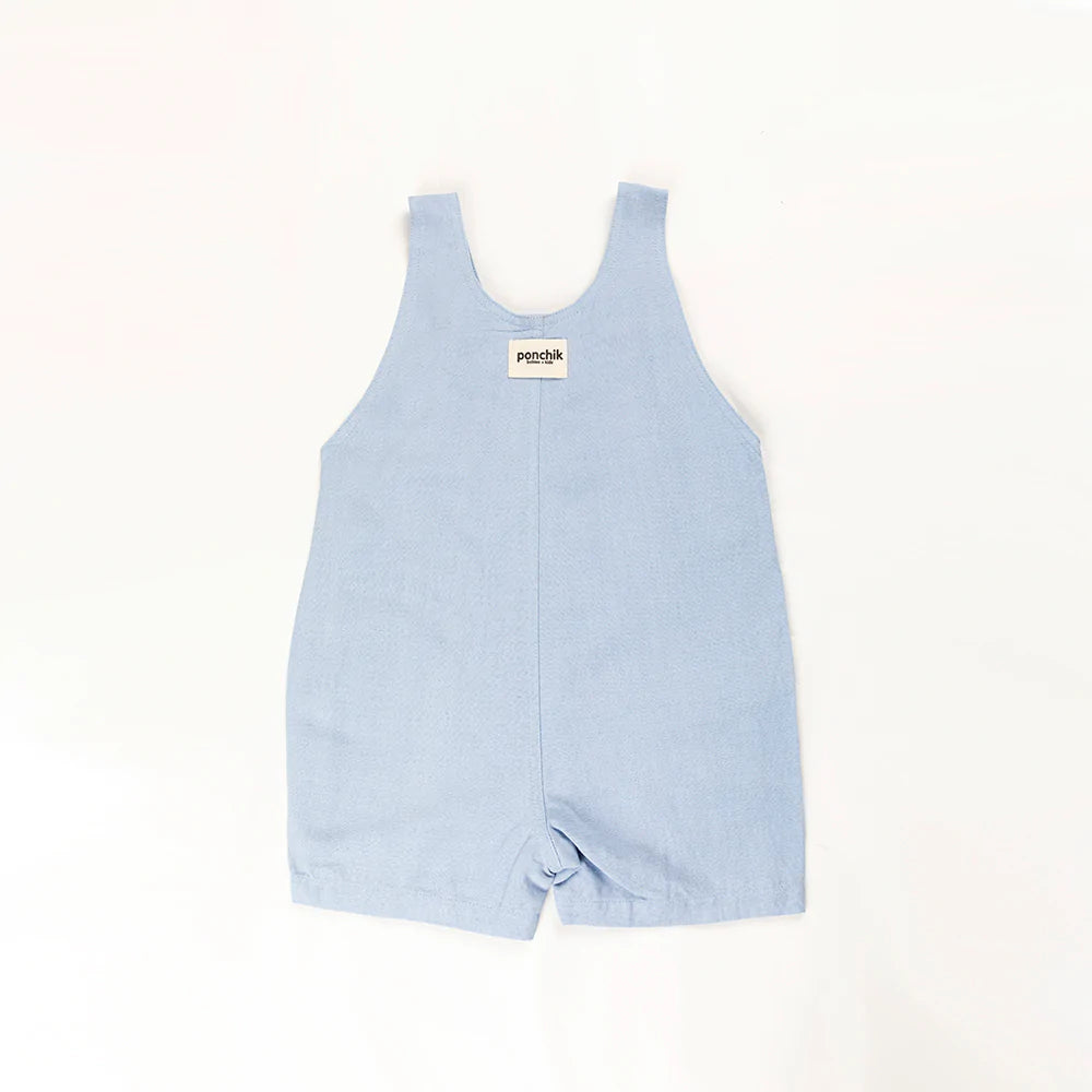 Ponchick Cotton Dungaree Overalls - Capri Blue