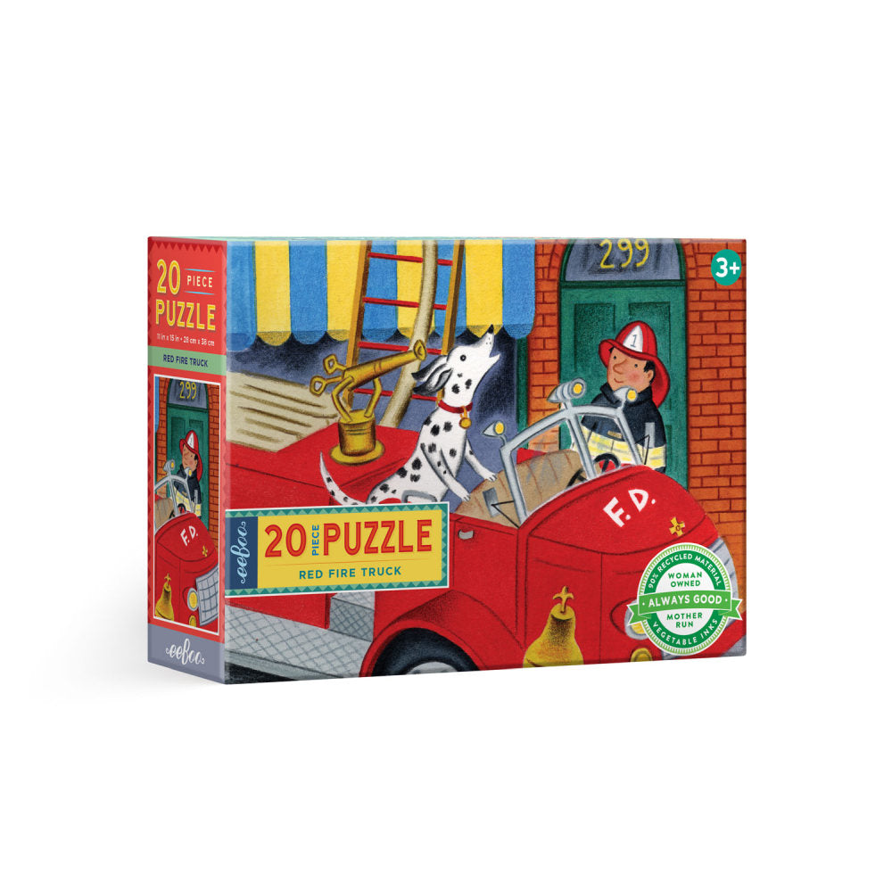 eeBoo 20 Pc Puzzle - Red Fire Truck