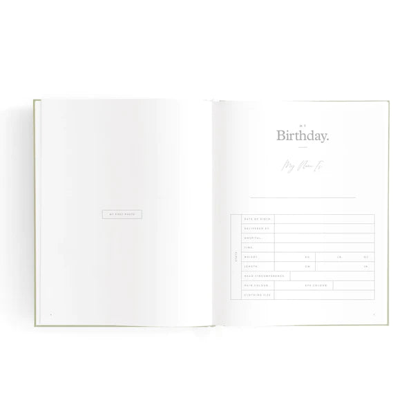 Fox and Fallow Mini Baby Book  - Sage