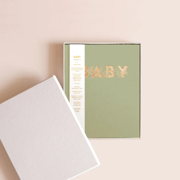 Fox and Fallow Mini Baby Book Boxed - Sage