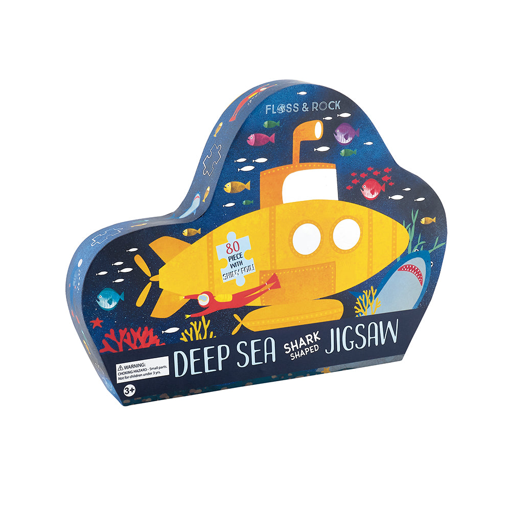 Floss & Rock 80 Pc Shaped Jigsaw Puzzle Deep Sea
