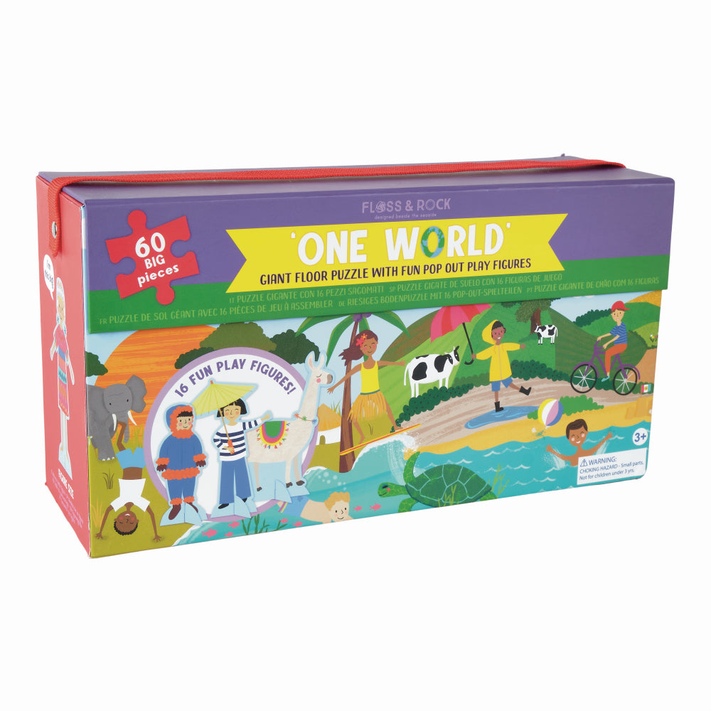 Floss & Rock 60 Pc Floor Puzzle - One World