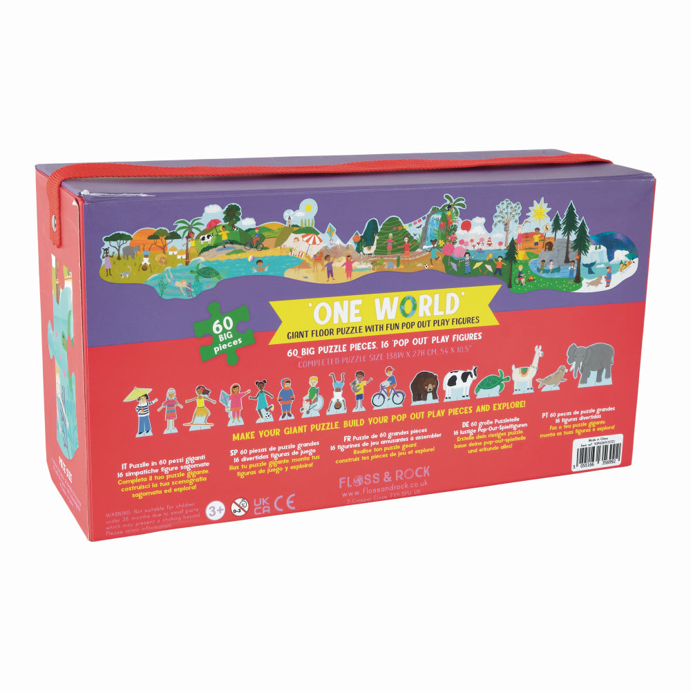 Floss & Rock 60 Pc Floor Puzzle - One World