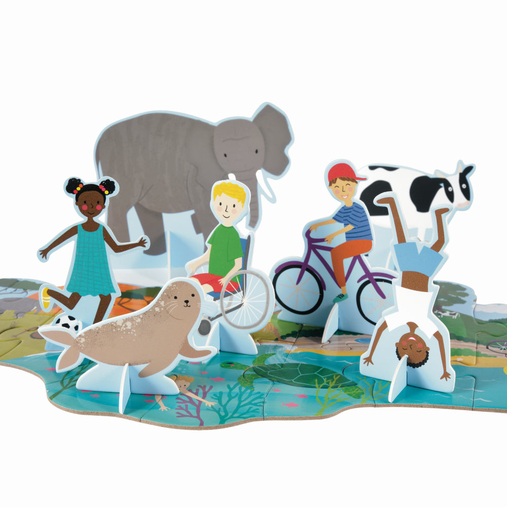 Floss & Rock 60 Pc Floor Puzzle - One World