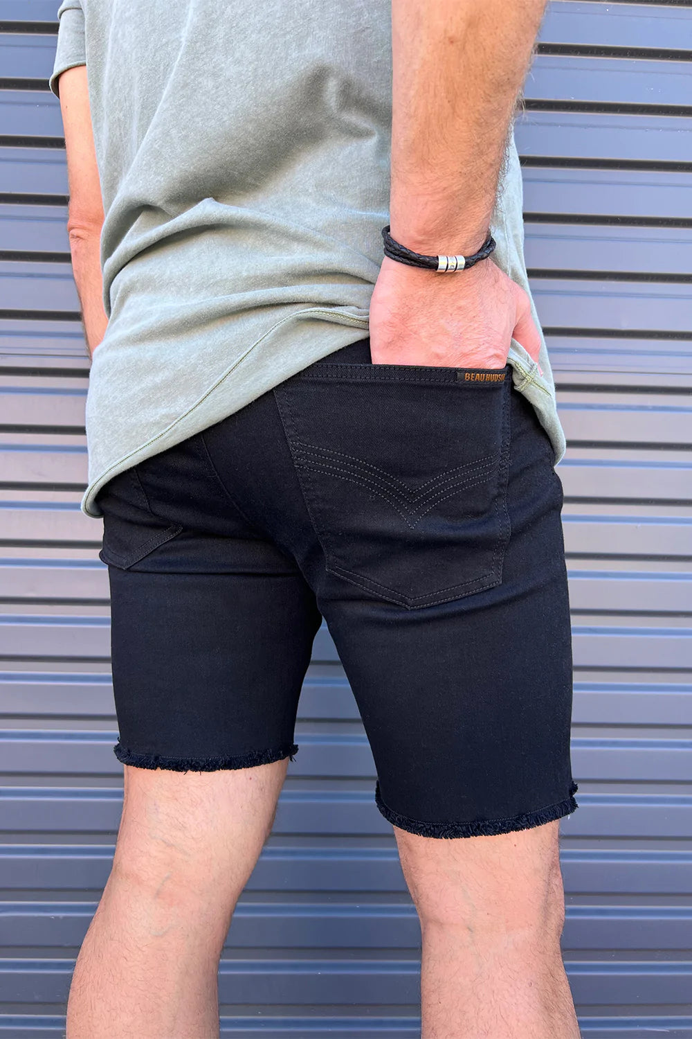 Black shorts denim clearance men
