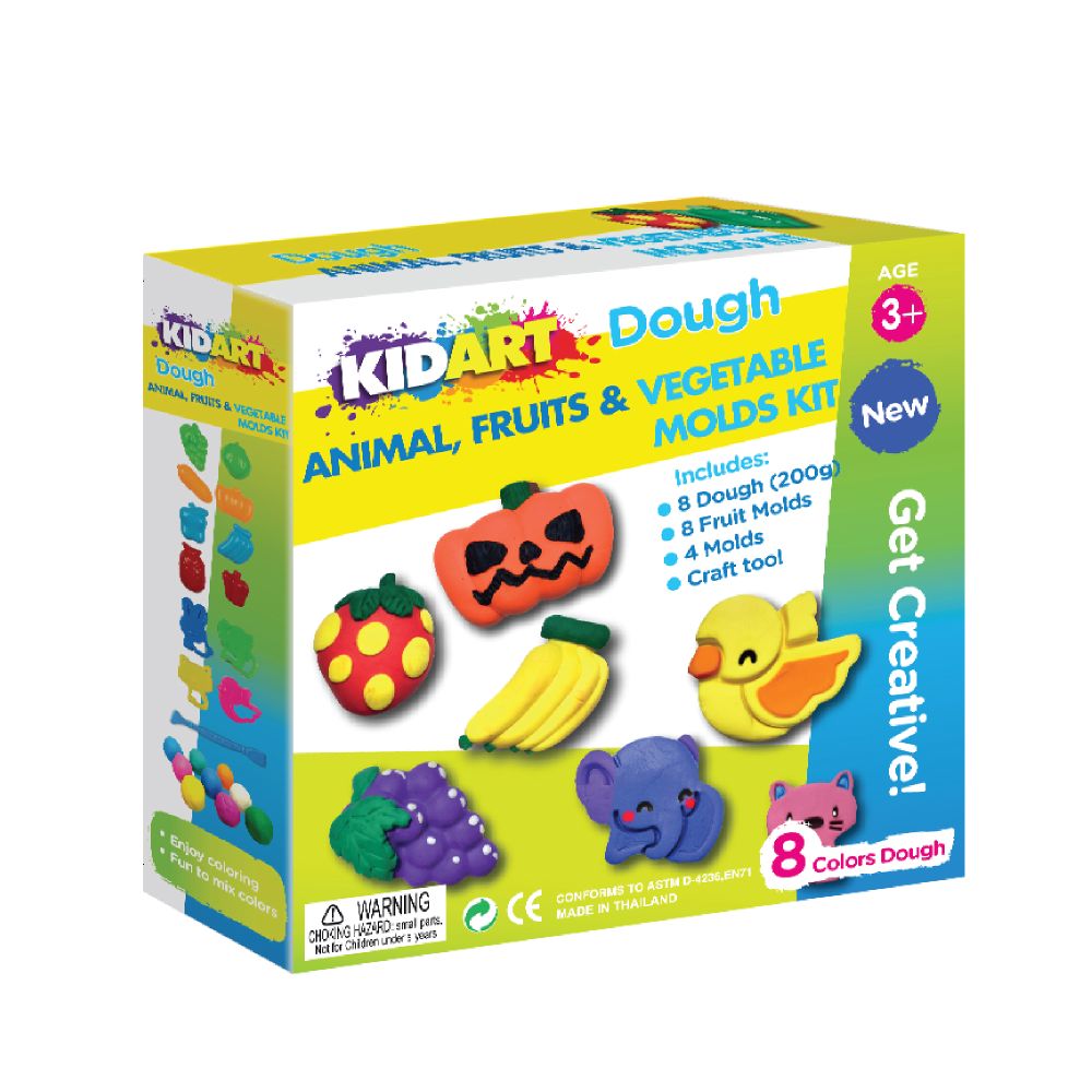 KidArt - Dough - Animal, Fruit & Vegetable Mould Kit