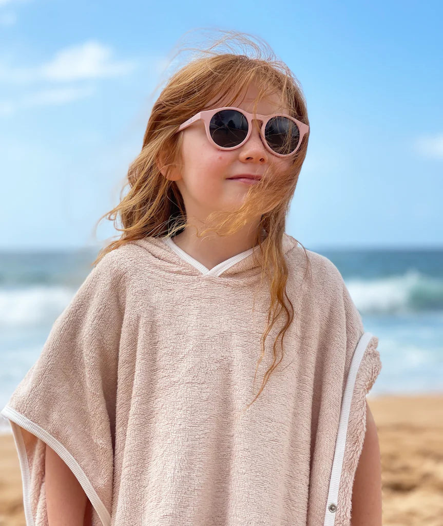 Amelia Frank Sand Bamboo Kids Hooded Poncho Towel