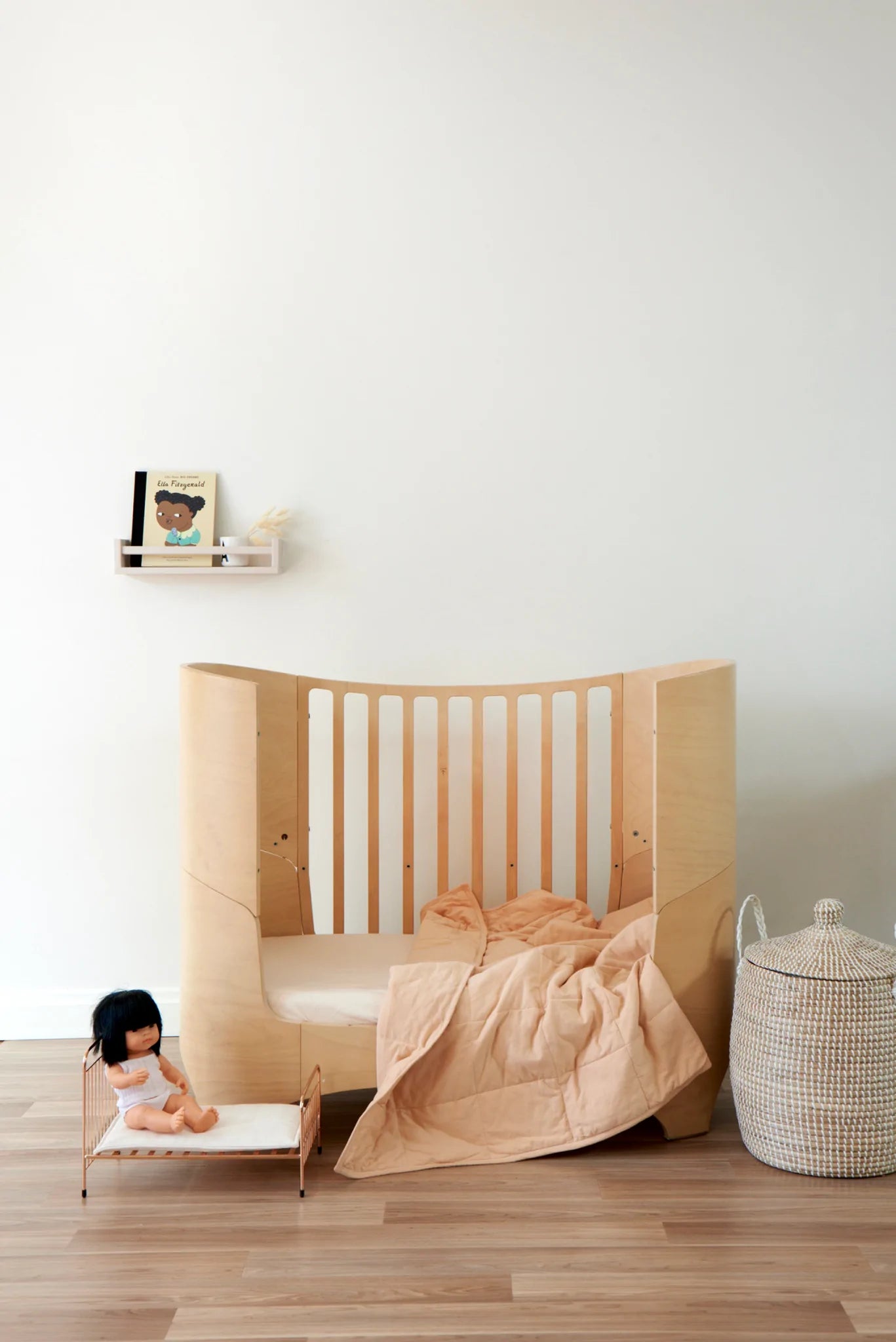 Go To Bed Jersey Cotton Cot Sheet - Sand
