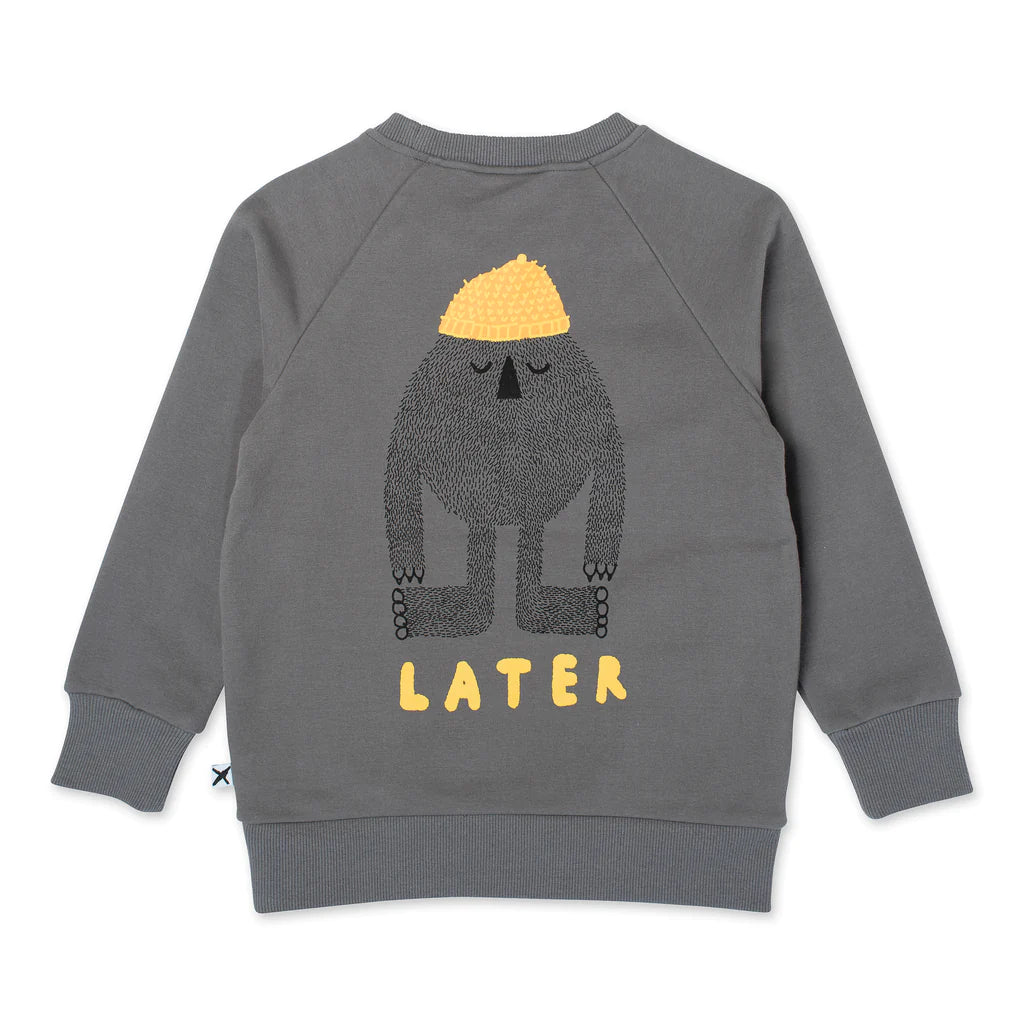 Minti Hello Later Yeti Furry Crew - Dark Grey