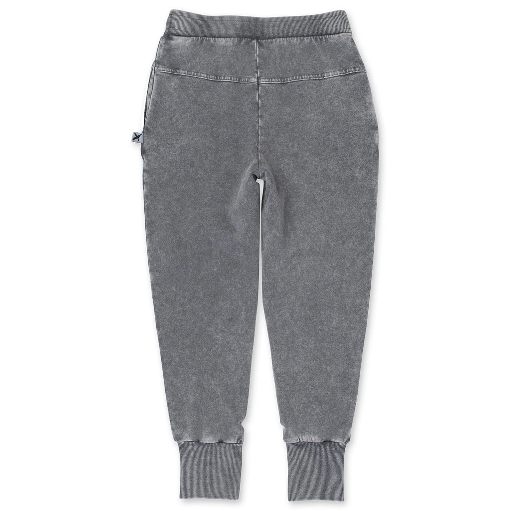 Minti Friendly Skulls Patch Trackies - Grey Wash