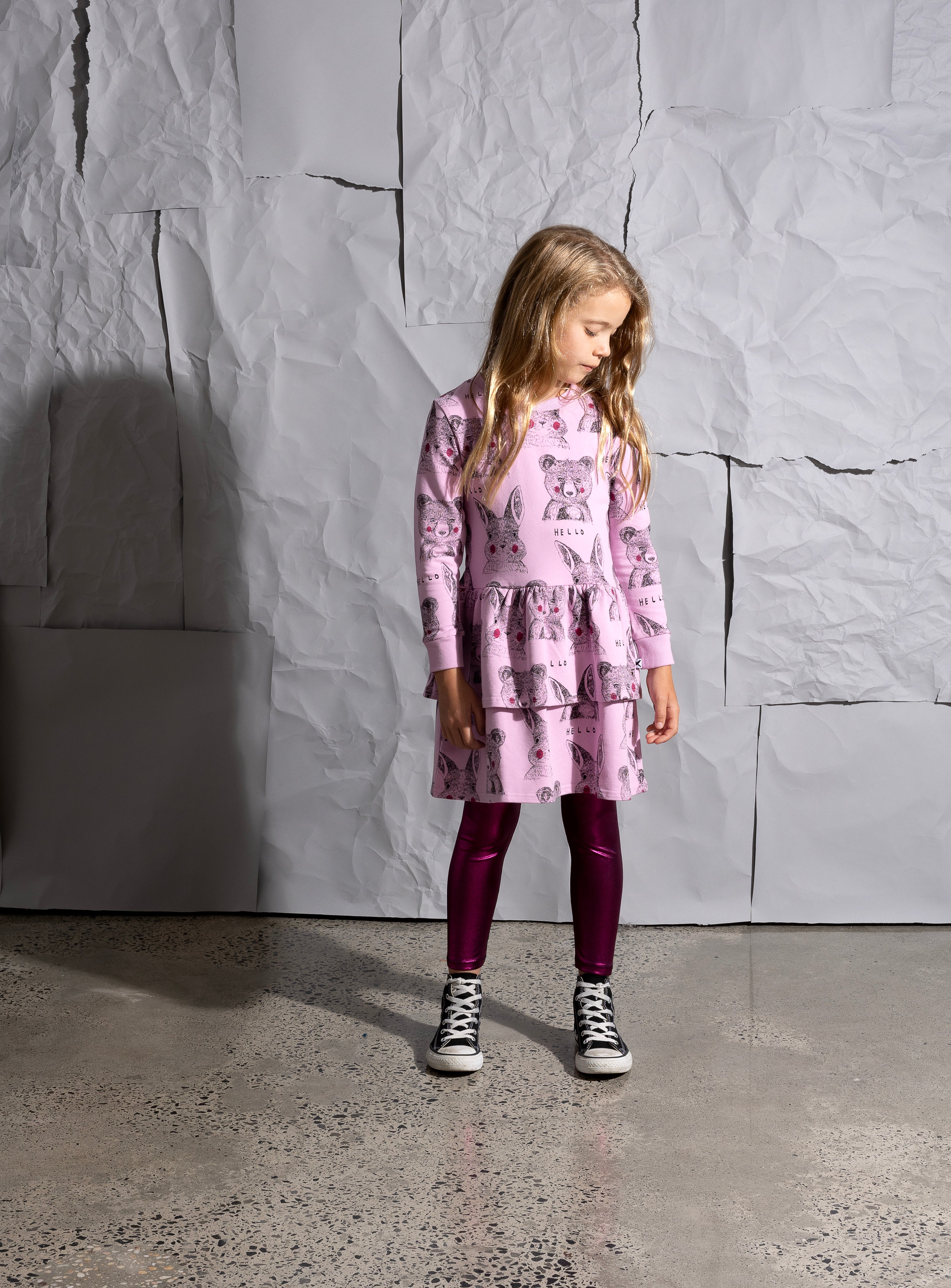 Minti Bunny Bear Party Dress - Violet