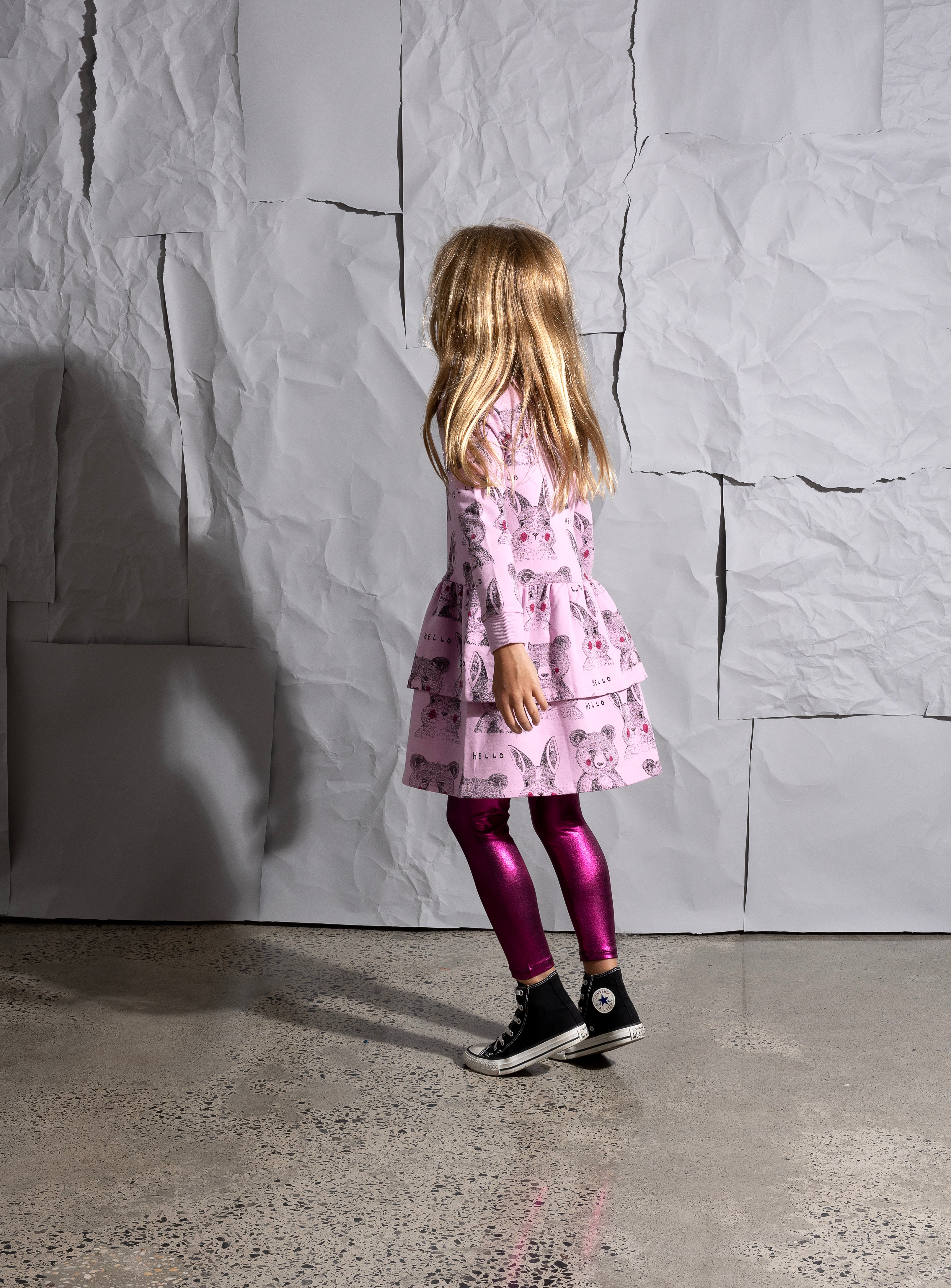 Minti Bunny Bear Party Dress - Violet