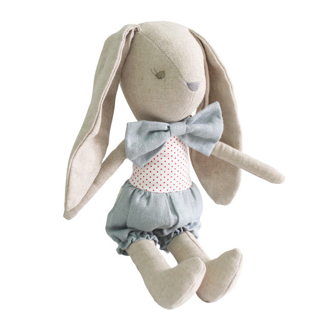 Alimrose Grey/Red Baby Boy Bunny
