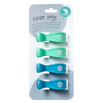All4Ella 4 Pack Pegs - Pastel Mix Blue/Green