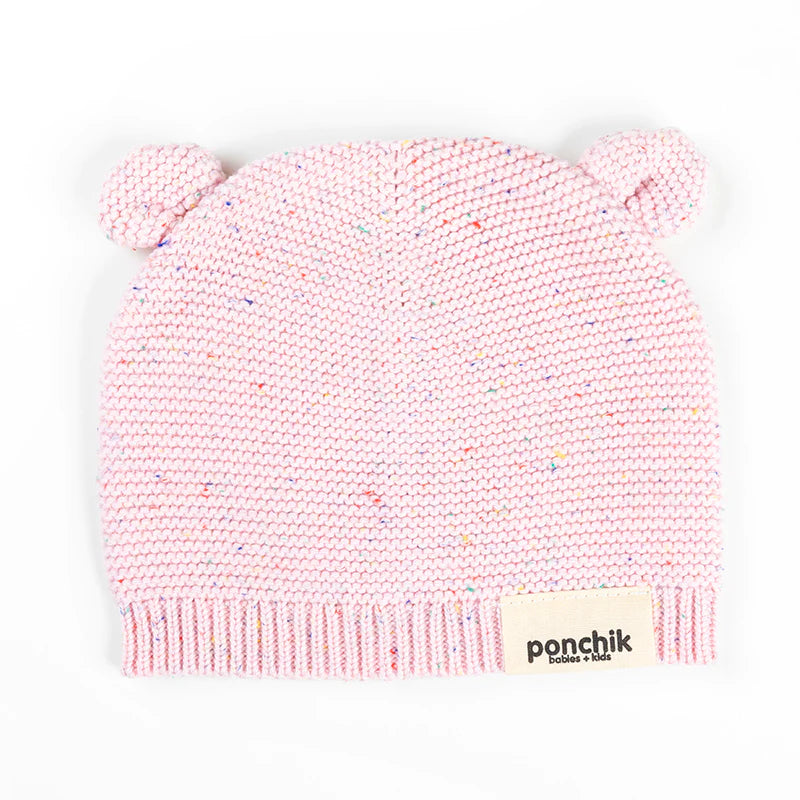 Ponchik Bear Beanie - Love Speckle Knit