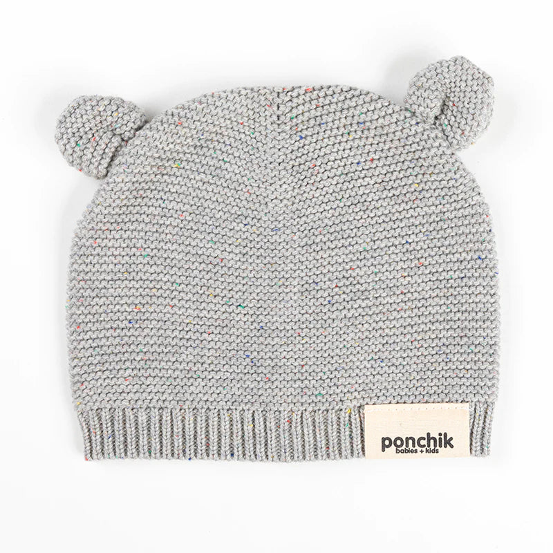 Ponchik Bear Beanie - Koala Speckle Knit