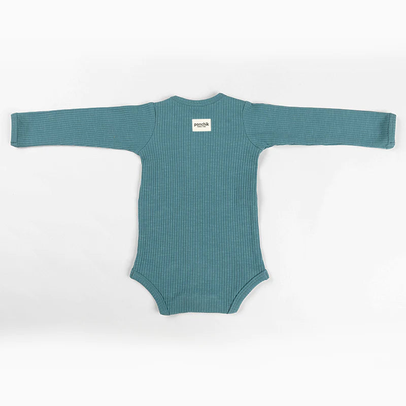 Ponchik Cotton Rib Bodysuit - Jewel