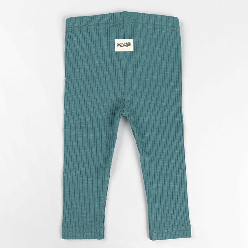 Ponkchik Cotton Rib Leggings - Jewel