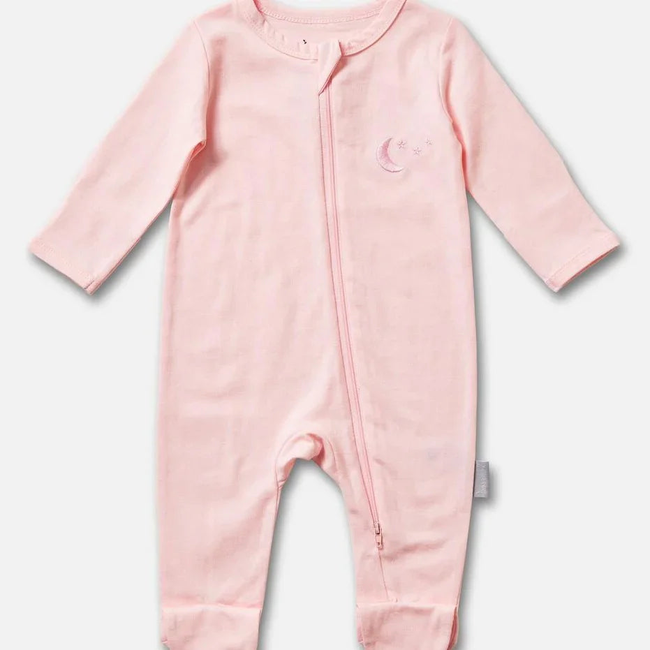 Beanstork Zip Romper - Pink