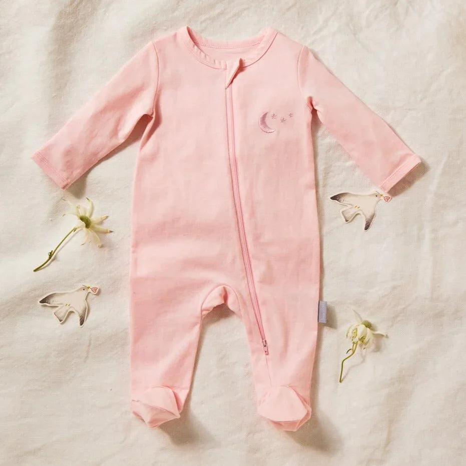 Beanstork Zip Romper - Pink