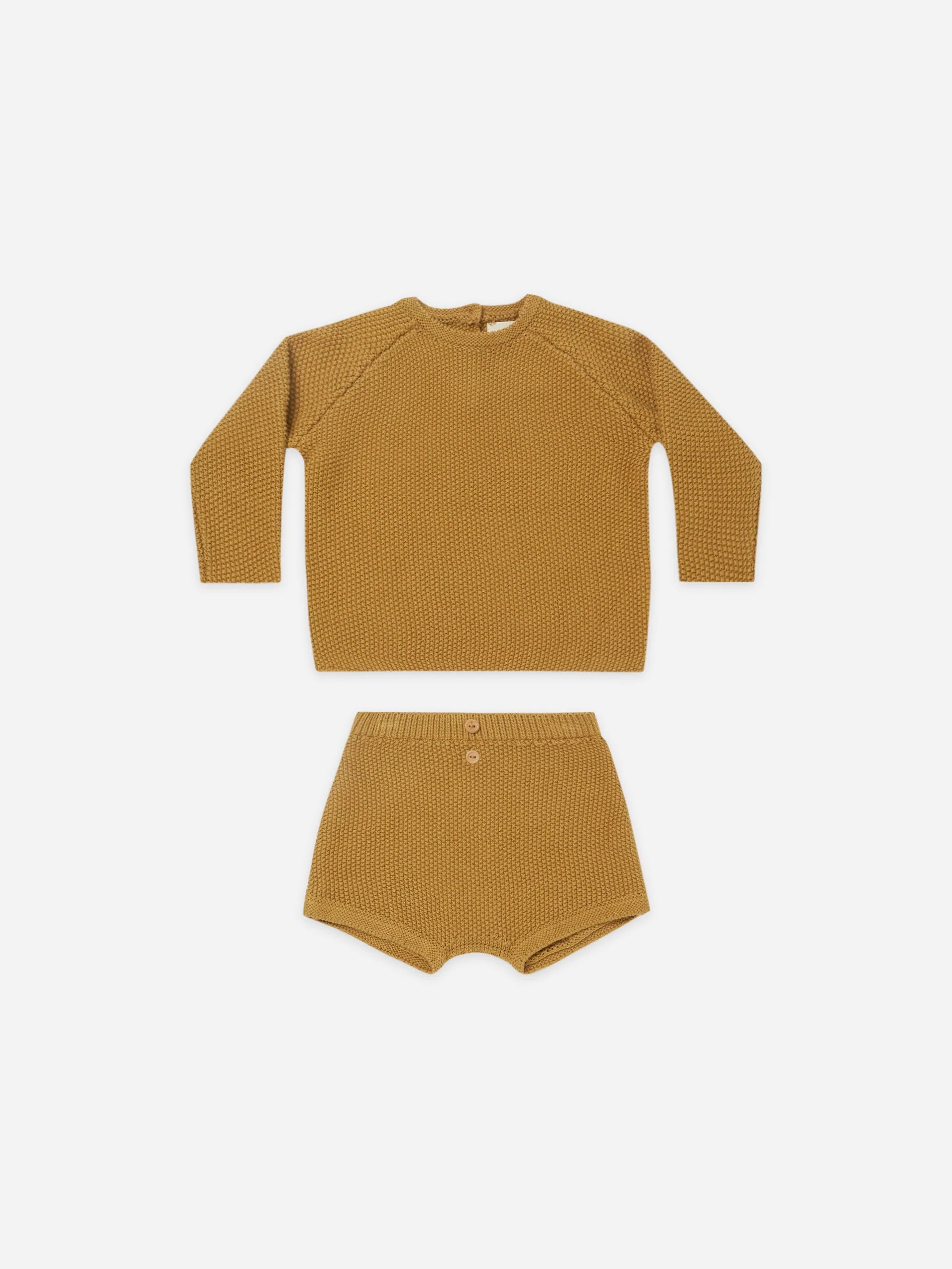 Quincy Mae Summer Knit Set - Ocre