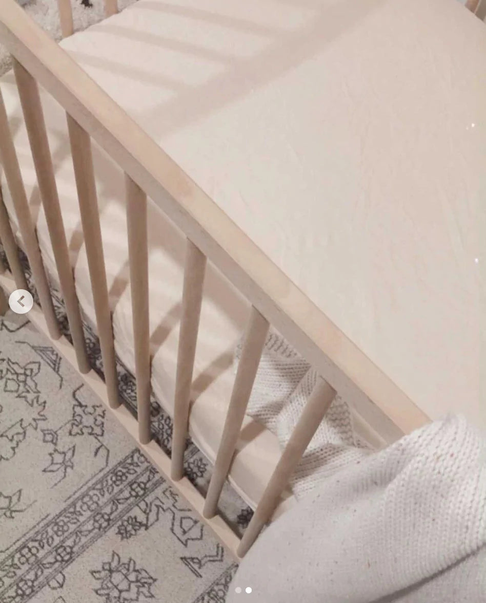 Go To Bed Jersey Cotton Cot Sheet - Sand