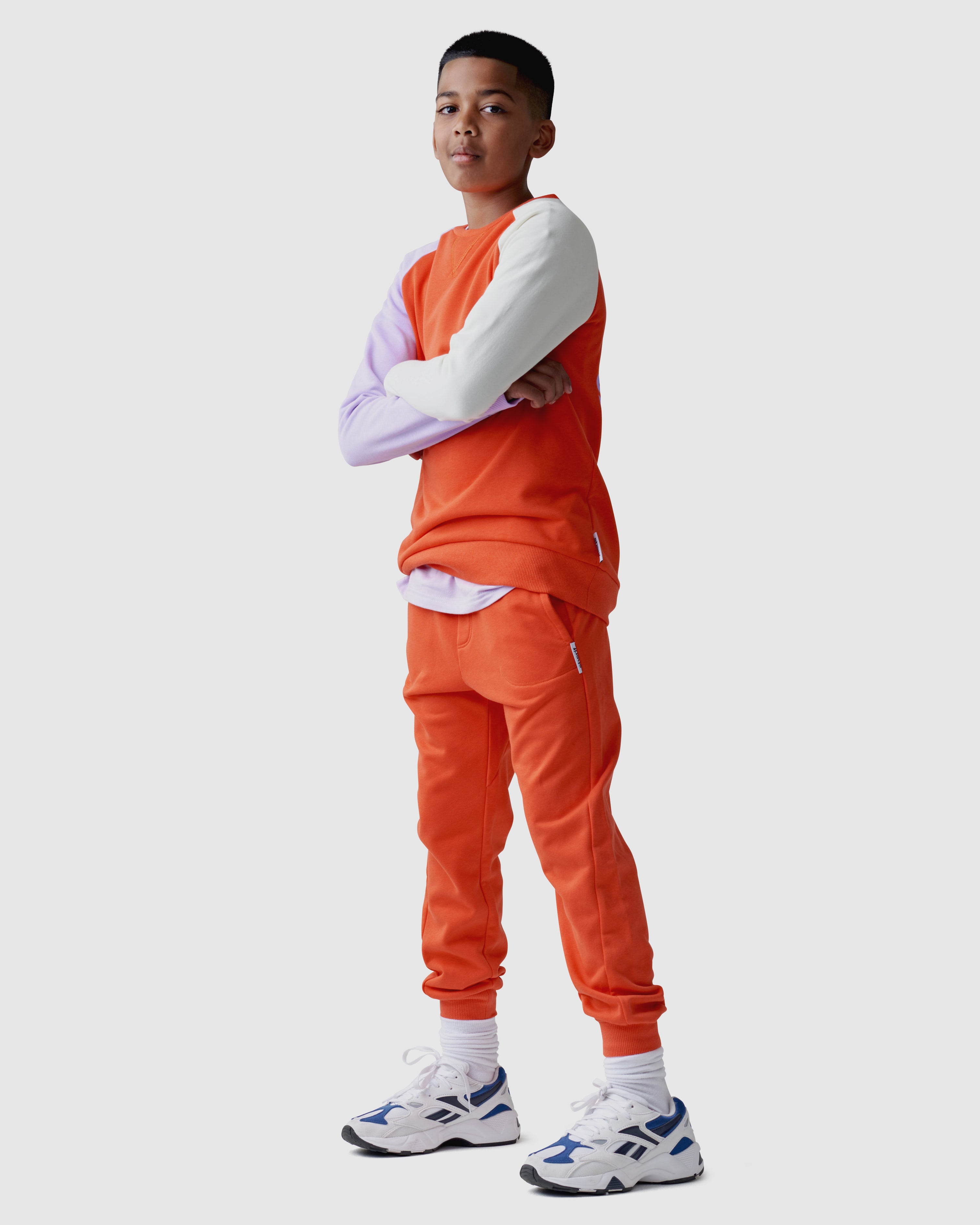 Sherif Pixel Sweater - Tomato/Lilac/Off White