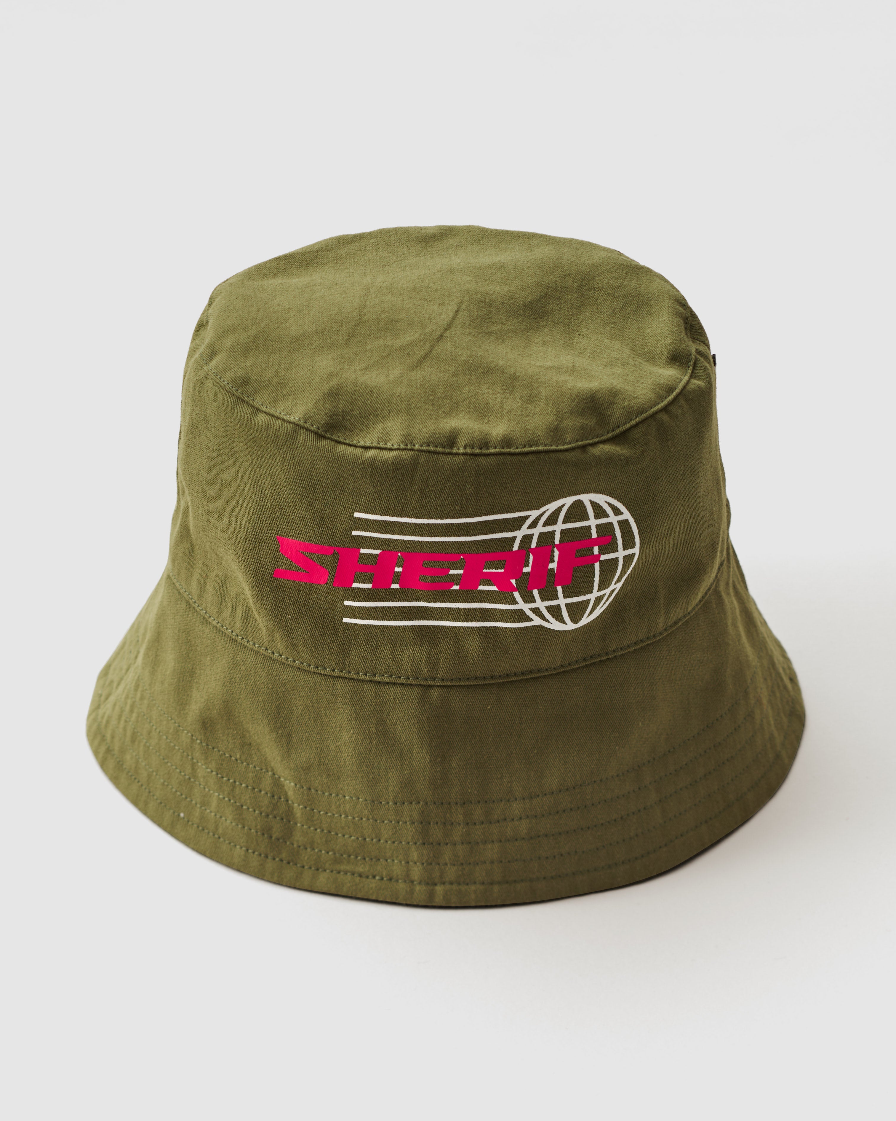 Sherif World Wide Bucket Hat - Washed Khaki