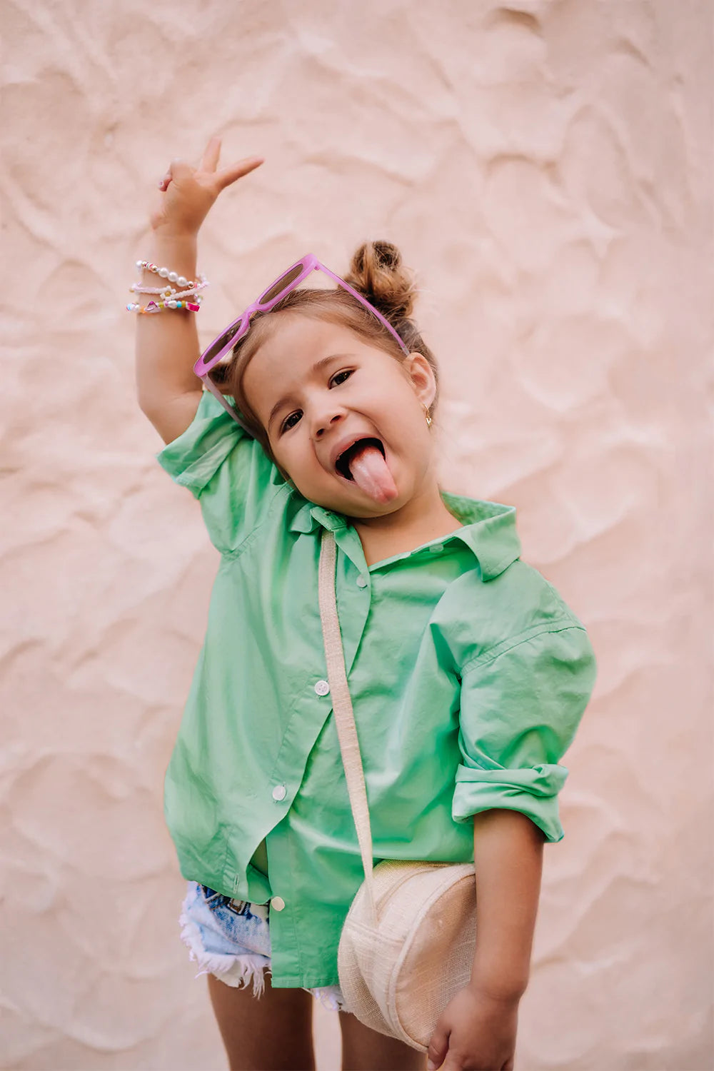 Beau Hudson Oversized Shirt Spearmint - Girls