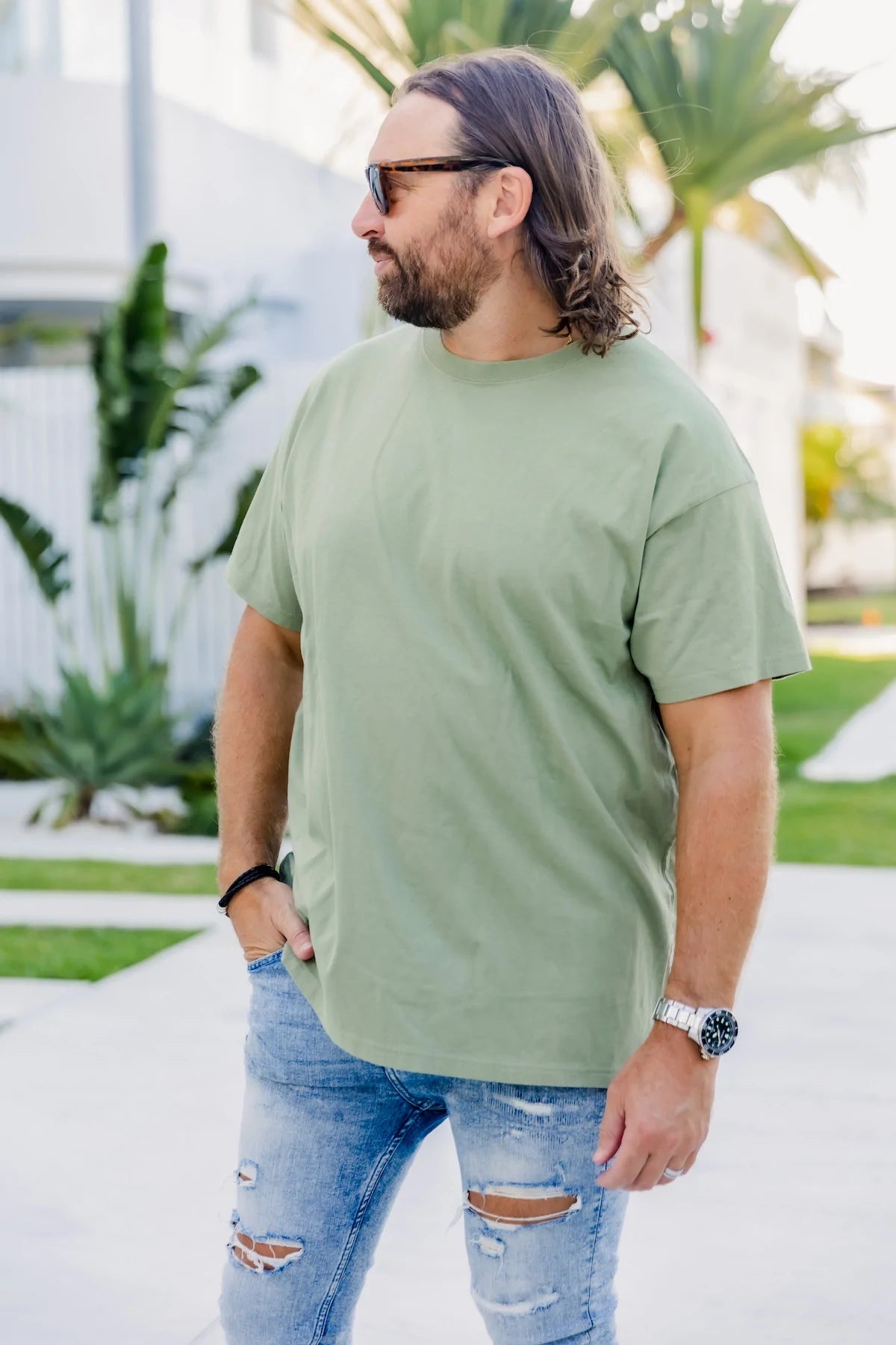 Beau Hudson Signature Tee Sage - Adults