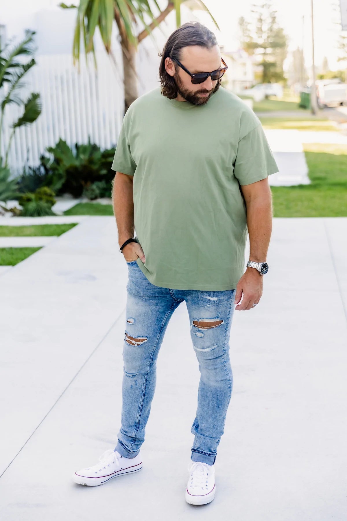 Beau Hudson Signature Tee Sage - Adults