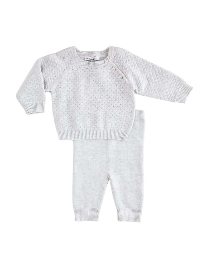 Beanstork Textured 2 Piece Set - Grey Marle