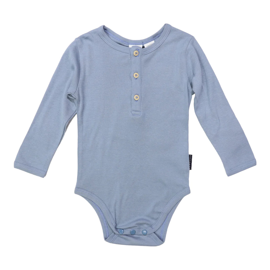 Korango Henley Bodysuit - Dusty Blue