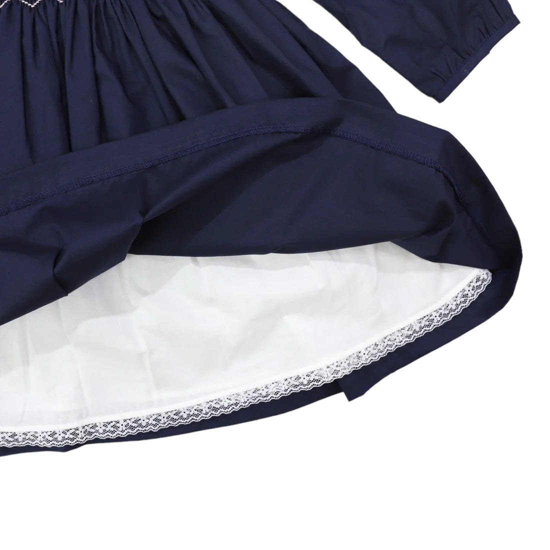 Korango Tone on Tone Smocked Dress - Navy