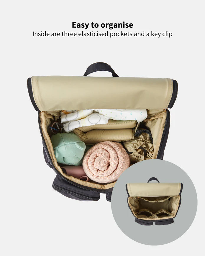 OiOi Black Quilt Backpack