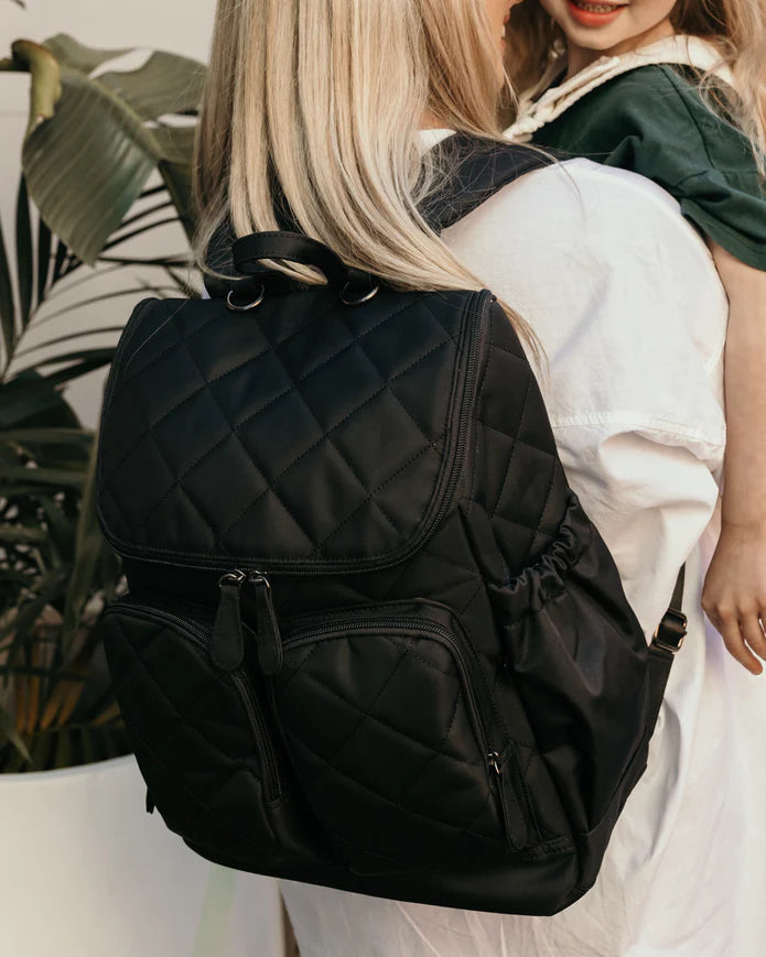OiOi Black Quilt Backpack