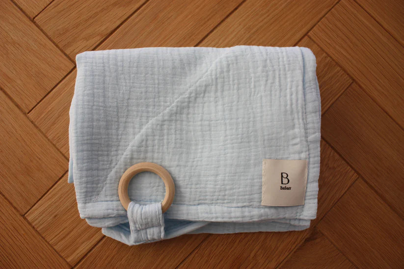 Babarr Organic Cotton Nursing Cover - Baby Blue