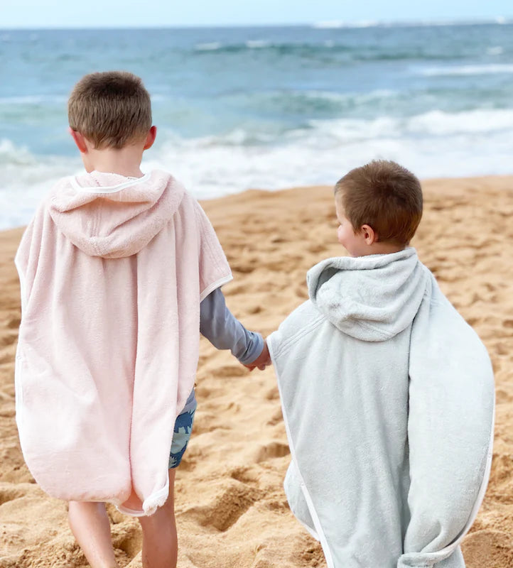 Girls hooded poncho towel deals