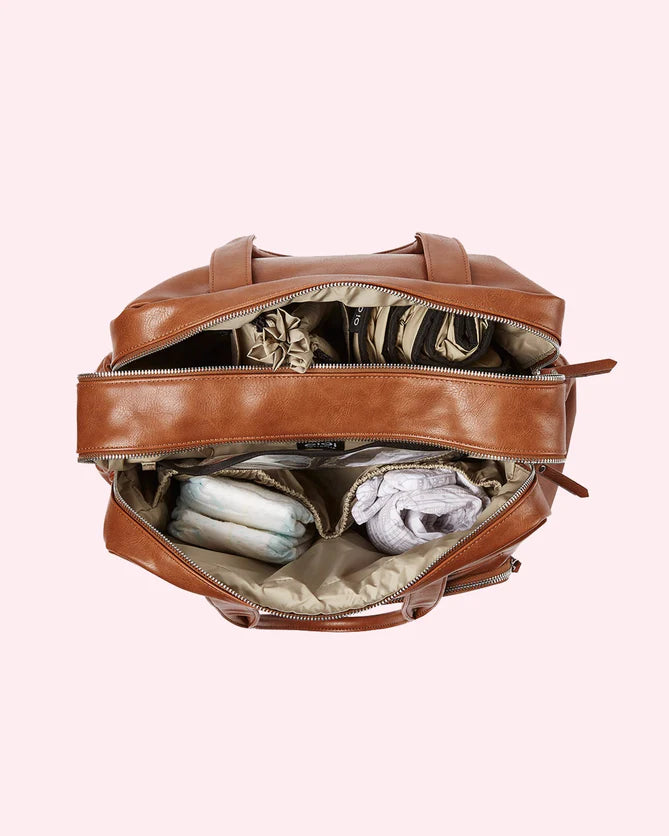 Tan Faux Leather Carry All