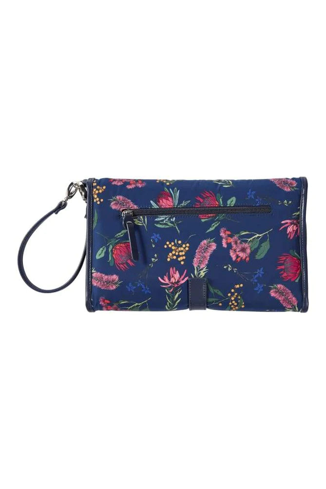 OiOi Change Mat Clutch - Navy Botanical