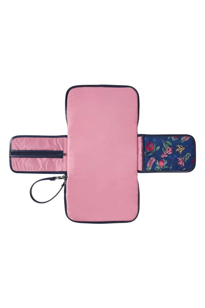 OiOi Change Mat Clutch - Navy Botanical