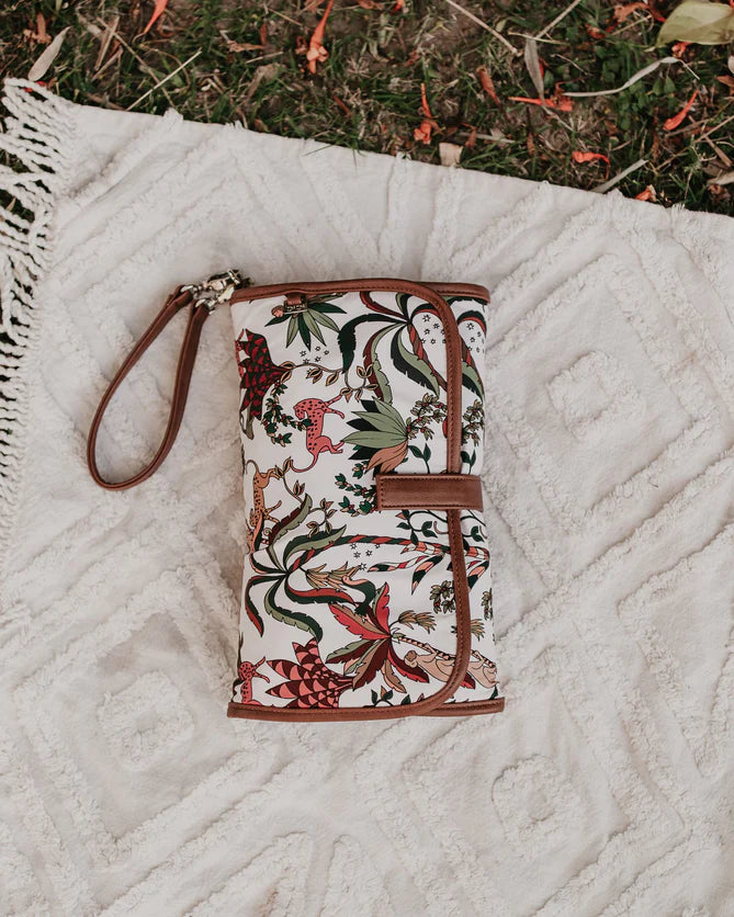 Jungle Cream/Tan Change Mat Clutch - OiOi