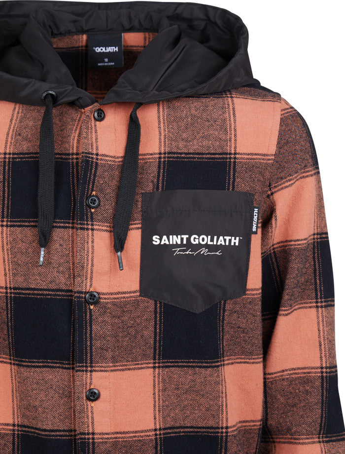 St Goliath Check LS Hoody Shirt - Multi