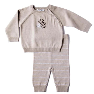Beanstork Hedgehog 2 Piece Set - Taupe