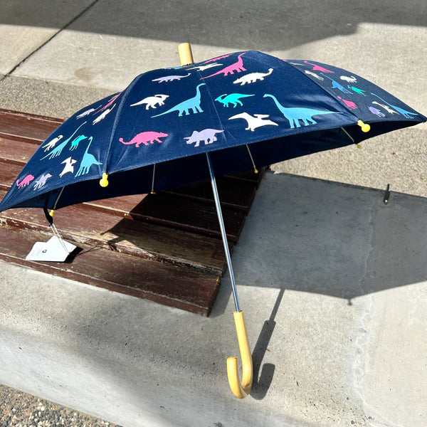 Korango Dinosaur Colour Change Umbrella - Navy