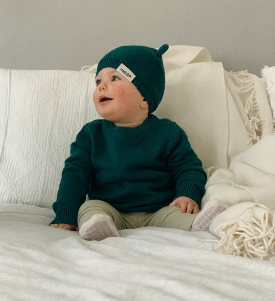 Ponchik Bear Beanie - Jewel Speckle Knit